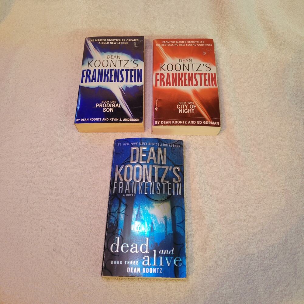 Frankenstein Trilogy 3 Book Set Horror Fiction Paperbacks by Dean Koontz
